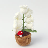 Handmade Wool Lily of the Valley Night Light Potted Decor