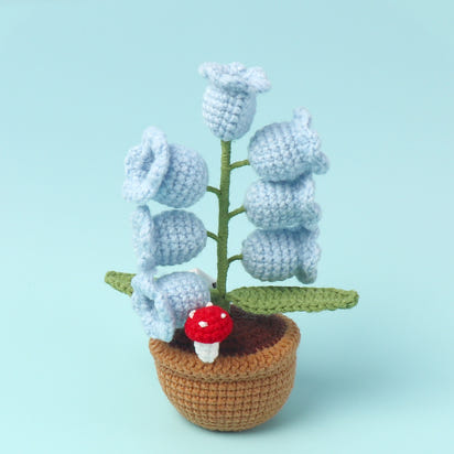 Handmade Wool Lily of the Valley Night Light Potted Decor