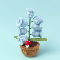 Handmade Wool Lily of the Valley Night Light Potted Decor