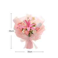 Handmade Wool Crocheted Bouquet Finished Flowers