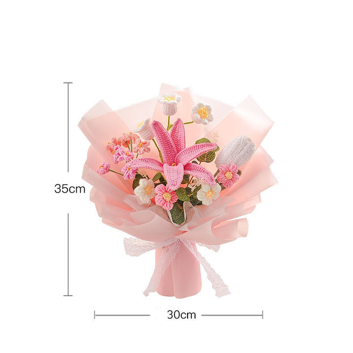 Handmade Wool Crocheted Bouquet Finished Flowers