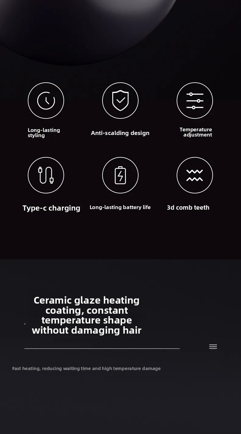 Ionics Hair Straightener Heat Brush